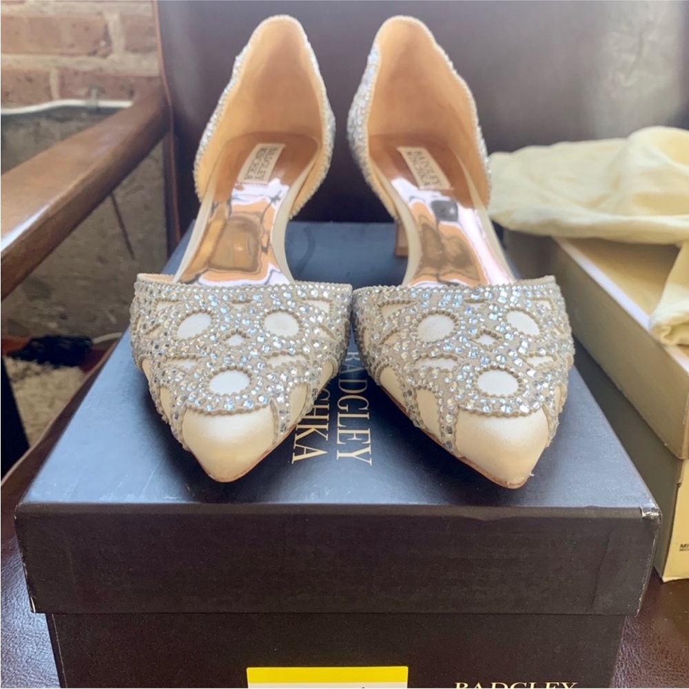 Brand new, never worn with box - Badgley Mischa Ginny Embellished Kitten Pump
